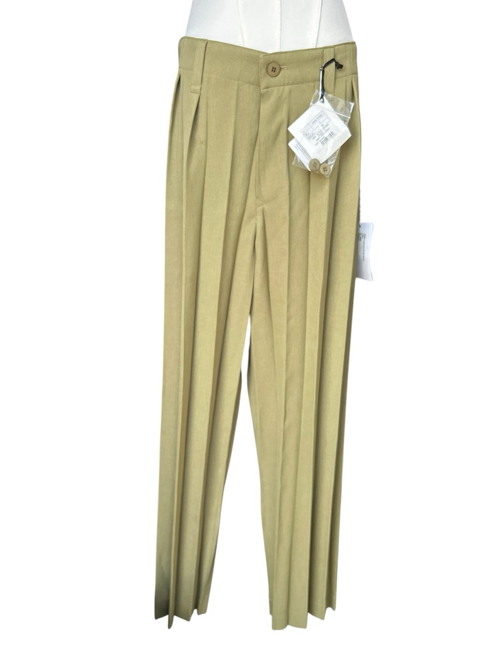 Men Homme Issey Miyake Green Khaki Edge Ensemble Trousers Size 3 - Picture 7 of 16